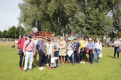 Walking the course with Lucinda Green!