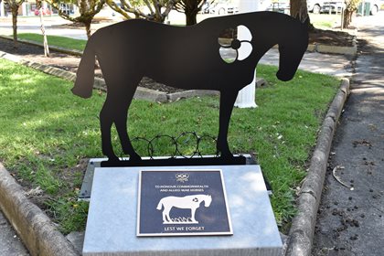 War Horse Memorial unveiled in Ararat, Victoria credit Ararat RSL